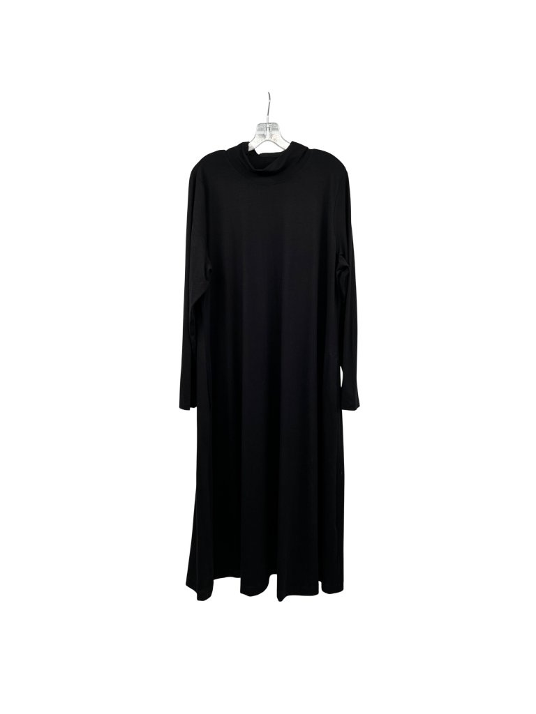 Alembika Womens Maxi Dress Long Sleeve Mock Neck Black Size 5